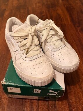 Puma White Low-Top Lace-Up Sneakers